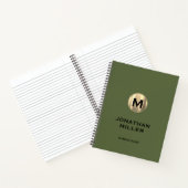 Carnet Monogramme d'or métallique professionnel (Intérieur)