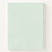 Carnet Monogramme d'or moderne Sage Green (Dos)