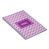 Carnet Monogramme double violet Chevron (Côté Droit)