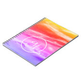 Carnet Monogramme du ciel du coucher du soleil (Côté gauche)