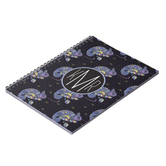 Carnet Monogramme du lézard | de Zentangle (Côté gauche)