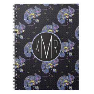 Carnet Monogramme du lézard   de Zentangle