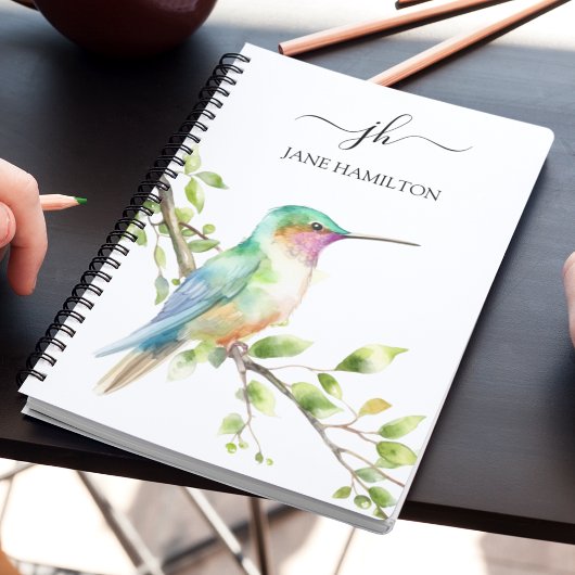 Carnet Monogramme écriture Colibri