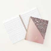 Carnet Monogramme Élégant en Or Rose (Intérieur)