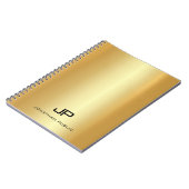 Carnet Monogramme Elégant Faux Gold Modèle Moderne tendan (Côté gauche)