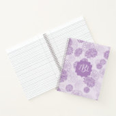 Carnet Monogramme Élégant Floral (Intérieur)