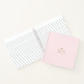 Carnet Monogramme Elegant Minimal Blush rose et or (Intérieur)