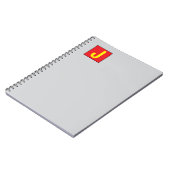 Carnet Monogramme Élégant Moderne Professionnel Rouge Jau (Côté gauche)