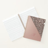 Carnet Monogramme élégant or rose (Intérieur)