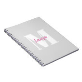 Carnet Monogramme élégant Typographie simple (Côté Droit)