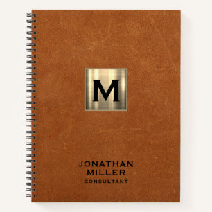 Carnet Monogramme en cuir