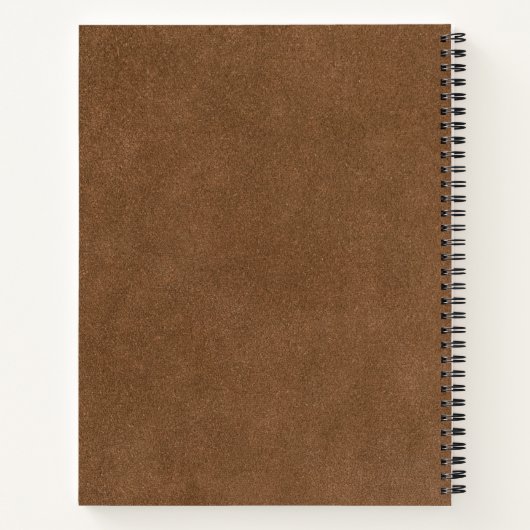 Carnet Monogramme en cuir Brown simple (Dos)