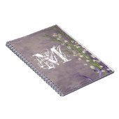 Carnet Monogramme en dentelle blanche Note initiale (Côté Droit)