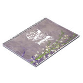 Carnet Monogramme en dentelle blanche Note initiale (Côté gauche)