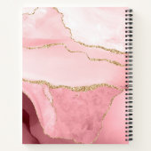 Carnet Monogramme en marbre gris rose rose or tendance (Dos)