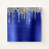 Carnet Monogramme en métal brosse à Parties scintillant à (Dos)