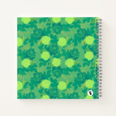 Carnet monogramme en or vert rose gras (Dos)