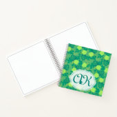 Carnet monogramme en or vert rose gras (Intérieur)