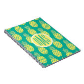 Carnet Monogramme en pastel des ananas | (Côté Droit)
