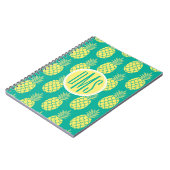 Carnet Monogramme en pastel des ananas | (Côté gauche)