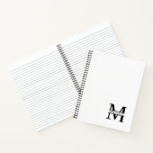 Carnet Monogramme et nom élégants personnalisés (Intérieur)