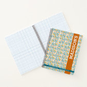 Carnet Monogramme et nom floraux personnalisés (Intérieur)
