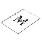 Carnet Monogramme et nom personnalisés (Côté gauche)