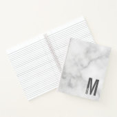 Carnet Monogramme et nom personnalisés modernes (Intérieur)