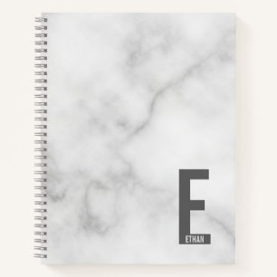 Carnet Monogramme et nom personnalisés modernes