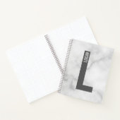 Carnet Monogramme et nom personnalisés modernes (Intérieur)