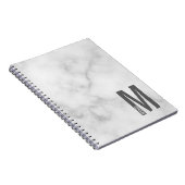 Carnet Monogramme et nom personnalisés modernes (Côté Droit)