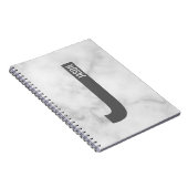 Carnet Monogramme et nom personnalisés modernes (Côté Droit)