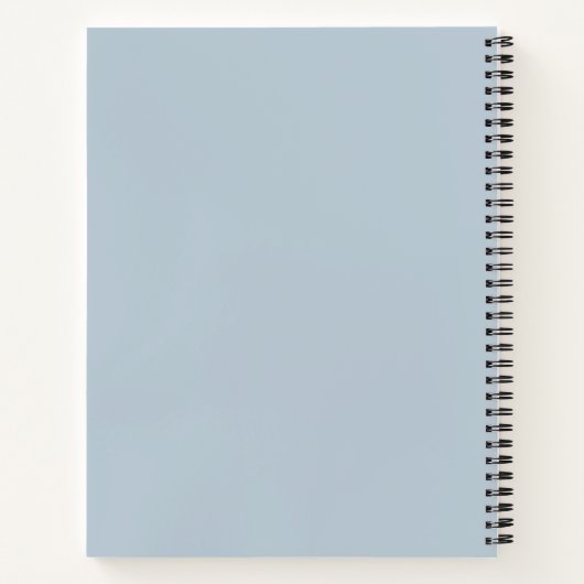 Carnet Monogramme et nom personnalisés simples en bleu (Dos)