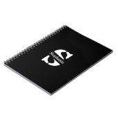 Carnet Monogramme et nom professionnel simple classique (Côté gauche)