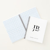 Carnet Monogramme et nom professionnel simple classique (Intérieur)