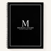 Carnet Monogramme et nom professionnels personnalisés (Devant)