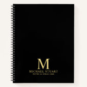 Carnet Monogramme et nom professionnels personnalisés (Devant)