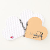 Carnet Monogramme et nom simples et élégants (Intérieur)