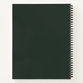 Carnet Monogramme Eucalyptus Vert Émeraude Botanique (Dos)