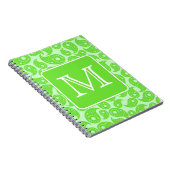 Carnet Monogramme fait sur commande. Modèle vert clair de (Côté Droit)