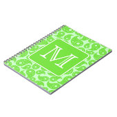 Carnet Monogramme fait sur commande. Modèle vert clair de (Côté gauche)