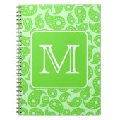 Carnet Monogramme fait sur commande. Modèle vert clair de (Devant)