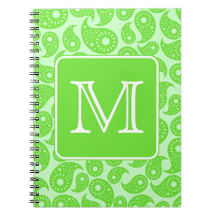 Carnet Monogramme fait sur commande. Modèle vert clair de