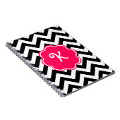 Carnet Monogramme fait sur commande rose au néon avec le (Côté Droit)