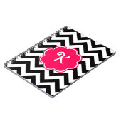Carnet Monogramme fait sur commande rose au néon avec le (Côté gauche)