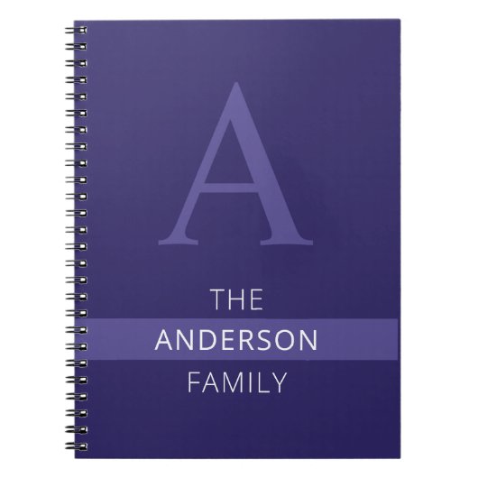 Carnet Monogramme familial personnalisé (Devant)