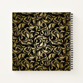 Carnet Monogramme Fancy Or Flourdissant Noir Luxe Plaque (Dos)