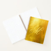 Carnet Monogramme Faux Or Faux brillant Jaune (Intérieur)
