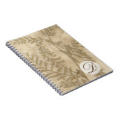 Carnet Monogramme | Feuillage doré I (Côté Droit)