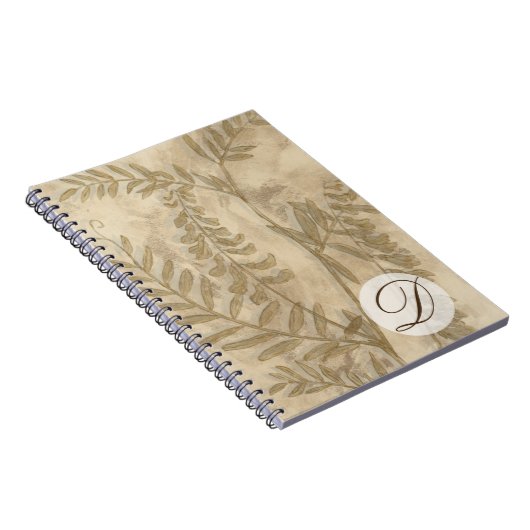 Carnet Monogramme | Feuillage doré I (Côté Droit)